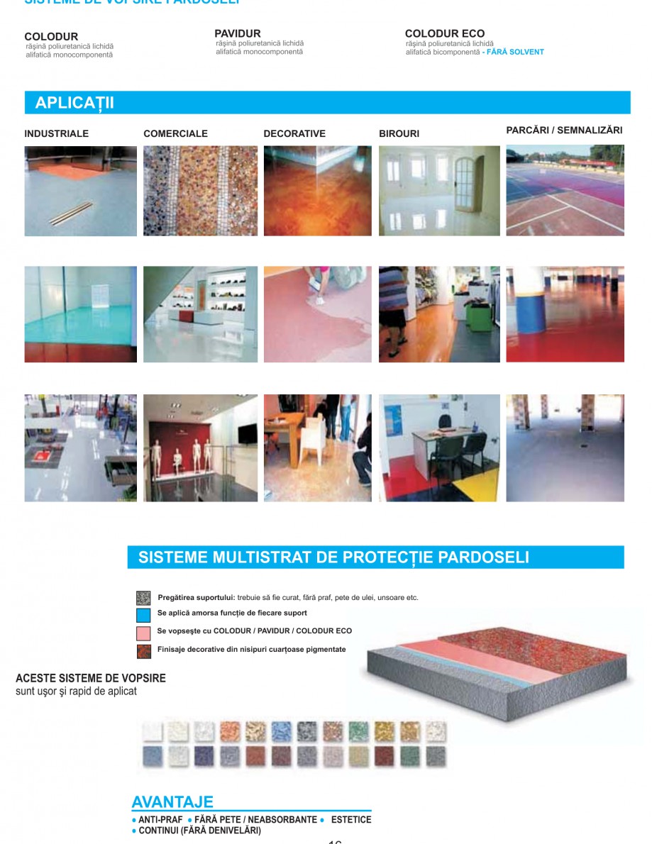 Pagina 18-Solutii complete pentru hidroizolatii, stansari, curatare si protectie suprafete
 UNICO PROFIT...