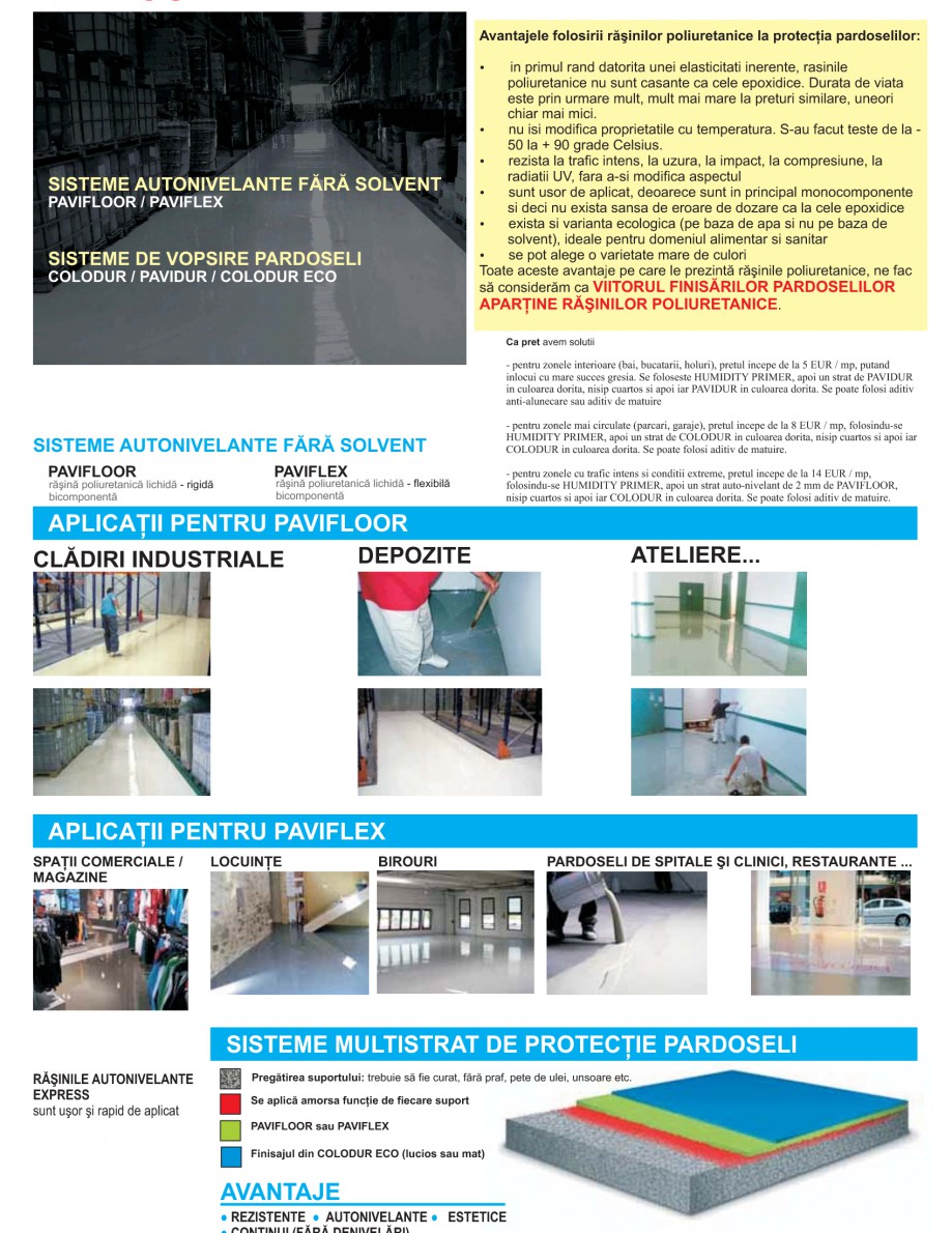 Pagina 19-Solutii complete pentru hidroizolatii, stansari, curatare si protectie suprafete
 UNICO PROFIT...
