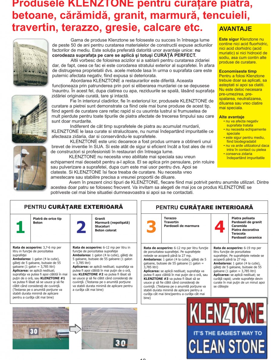 Pagina 20-Solutii complete pentru hidroizolatii, stansari, curatare si protectie suprafete
 UNICO PROFIT...