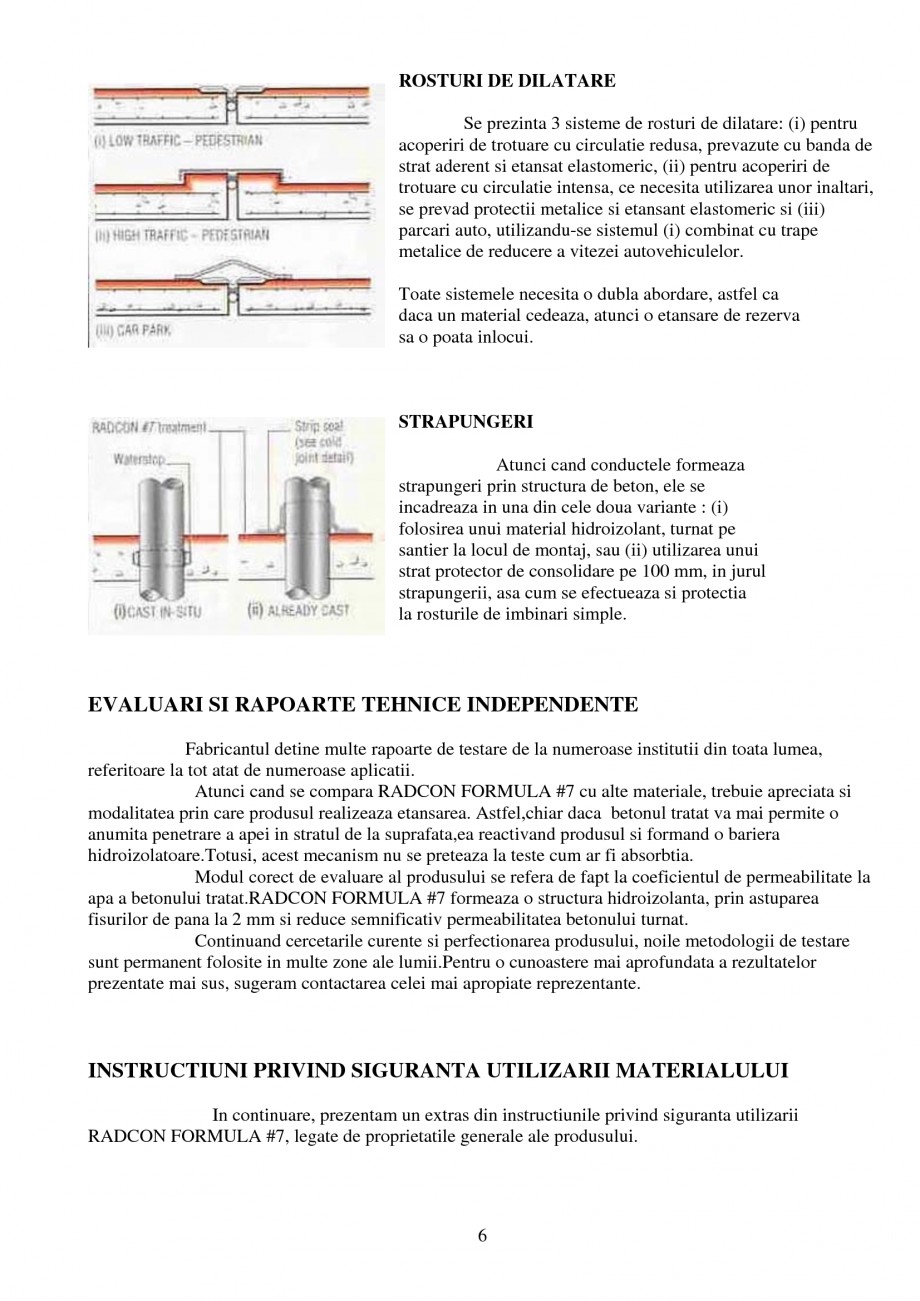 Pagina 6-Tratament de impermeabilizare
 UNICO PROFIT RADCON FORMULA #7 Catalog, brosura Romana za vreun alt...