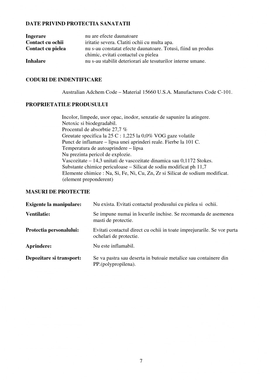 Pagina 7-Tratament de impermeabilizare
 UNICO PROFIT RADCON FORMULA #7 Catalog, brosura Romana rietati de...