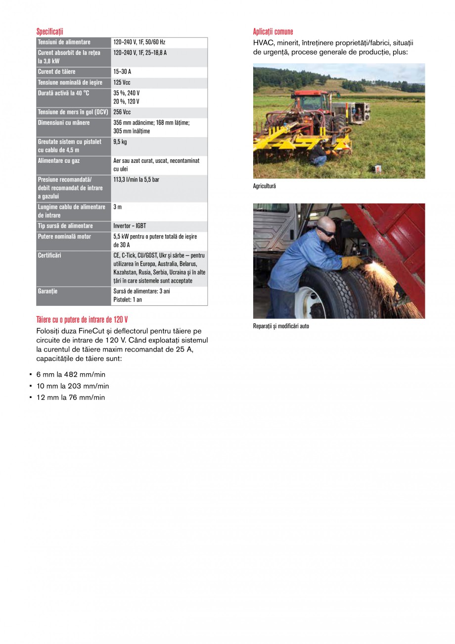 Pagina 3-Aparat de taiere cu plasma HYPERTHERM Powermax 30 XP Fisa tehnica Romana 
consumabilă

Duză de...