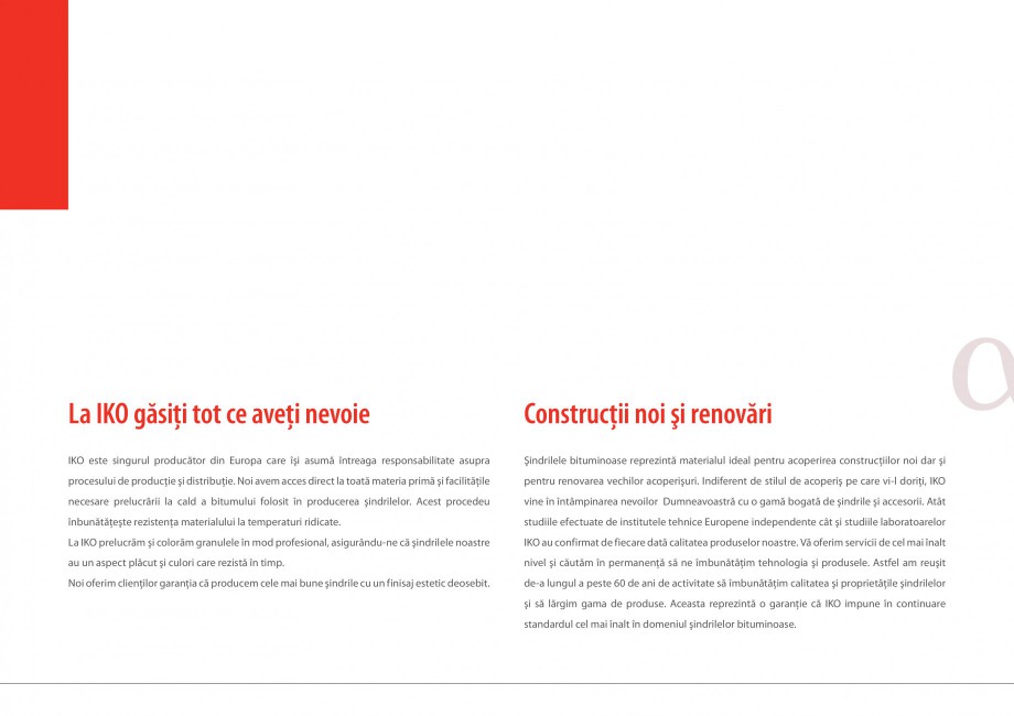Pagina 6-Sindrile bituminoase IKO Catalog, brosura Romana  IKO

granule reprezintă o protecţie în plus a...