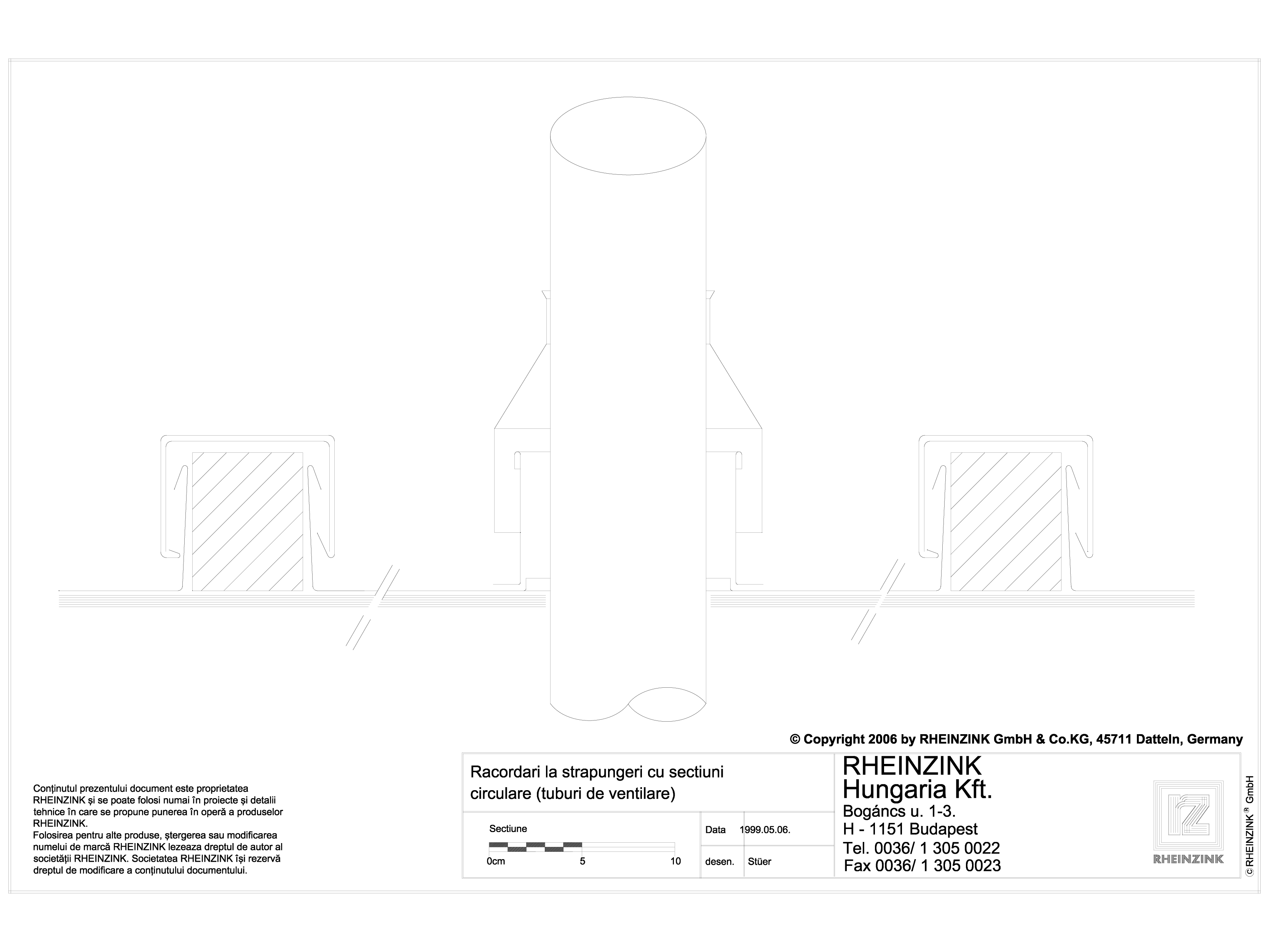 Pagina 1 - CAD-DWG Tabla plana pentru invelitori titan zinc - Racordarea invelitorilor RHEINZINK...