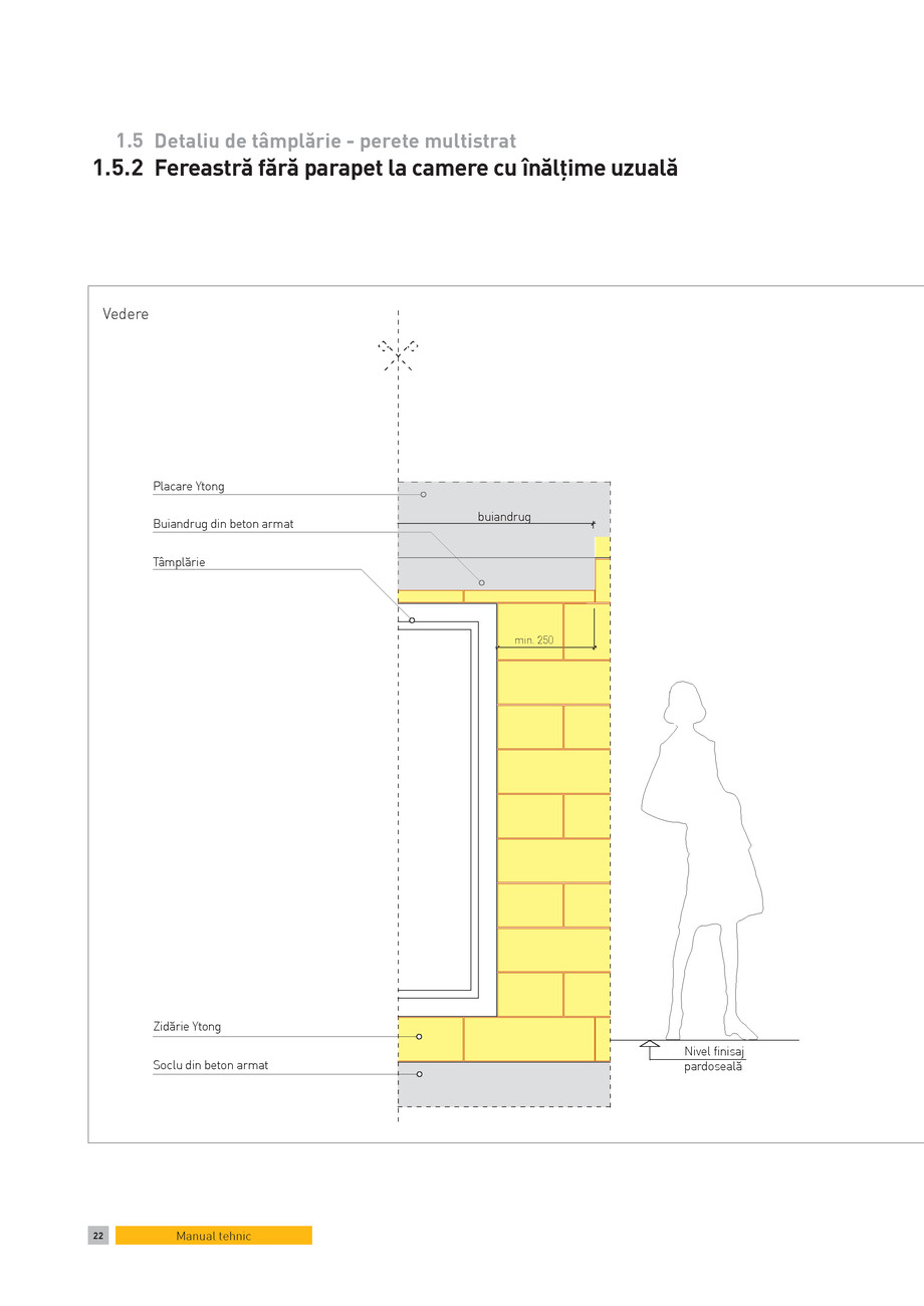 Pagina 1-CAD-PDF Detaliu de tamplarie - perete multistrat. Fereastra fara parapet la camere cu inaltime...