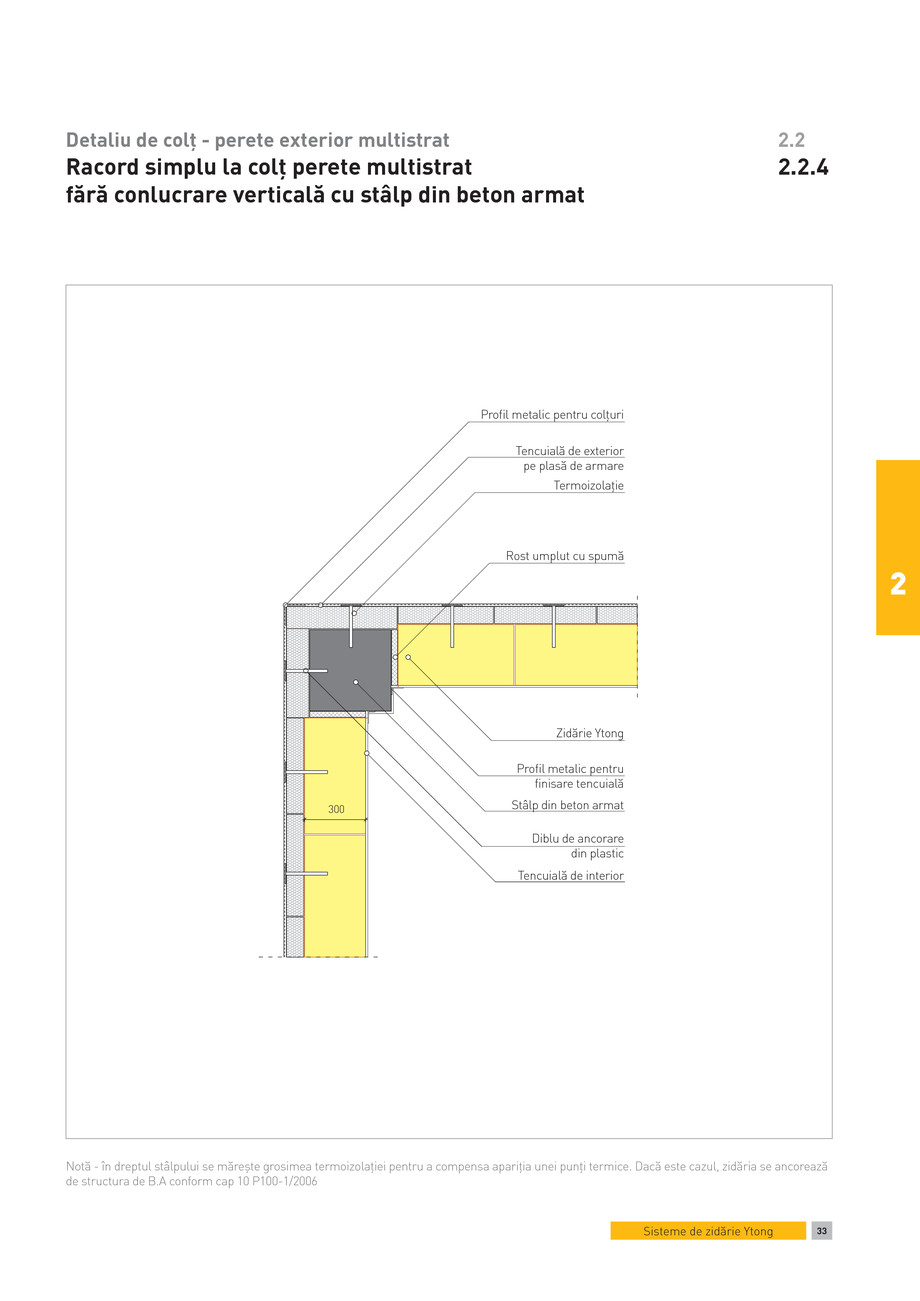 Pagina 1-CAD-PDF Detaliu de colt - perete exterior multistrat. Racord simplu la colt perete multistrat fara...