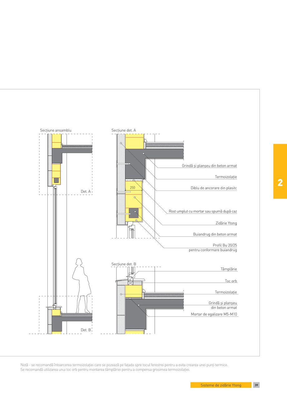 Pagina 1-CAD-PDF Sectiune ansamblu - constructii in cadre din B.A. Fereastra fara parapet la pereti cu...
