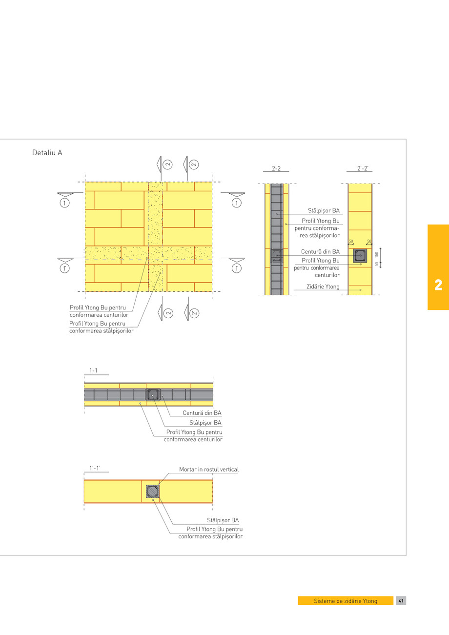 Pagina 1-CAD-PDF Detaliu A - constructii in cadre din B.A. Pereti de dimensiuni mari care necesita stalpisori...