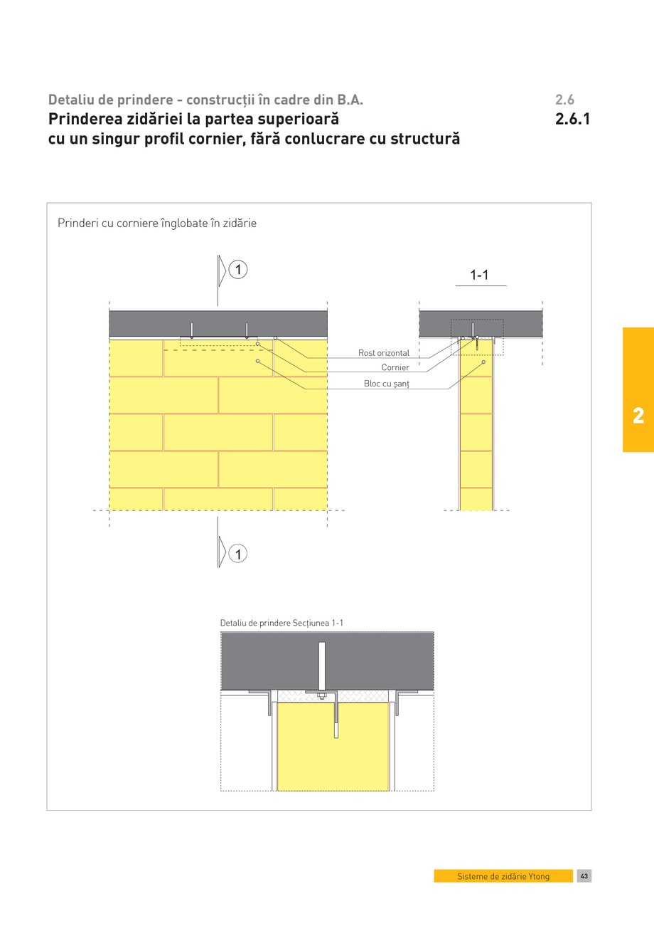 Pagina 1-CAD-PDF Detaliu de prindere - constructii in cadre din B.A. Prinderea zidariei la partea superioara ...