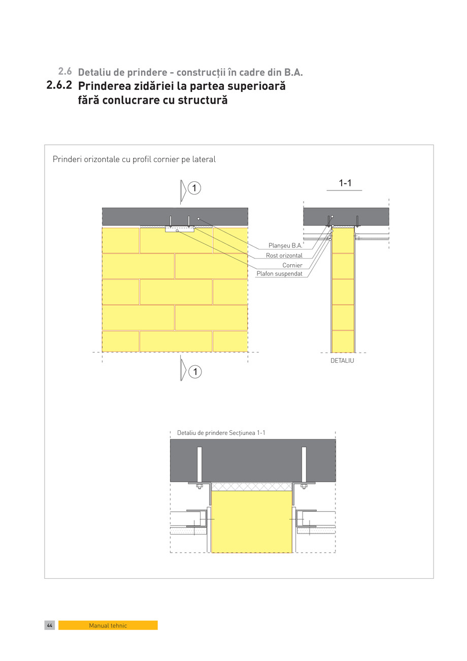 Pagina 1-CAD-PDF Detaliu de prindere - constructii in cadre din B.A. Prinderea zidariei la partea superioara ...