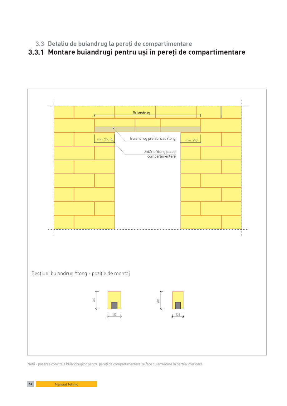 Pagina 1-CAD-PDF Detaliu de buiandrug la pereti de compartimentare. Montare buiandrugi pentru usi in pereti...
