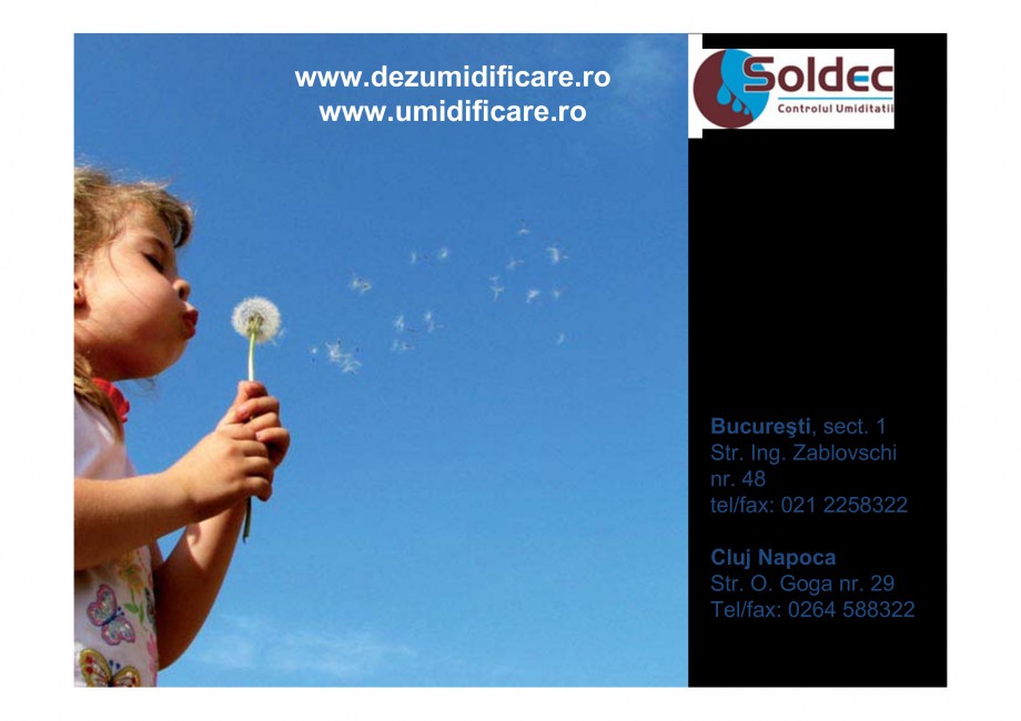 Pagina 1-Prezentare companie SOLDEC
 WOODS AUSTRIA Catalog, brosura Romana www.dezumidificare.ro www...