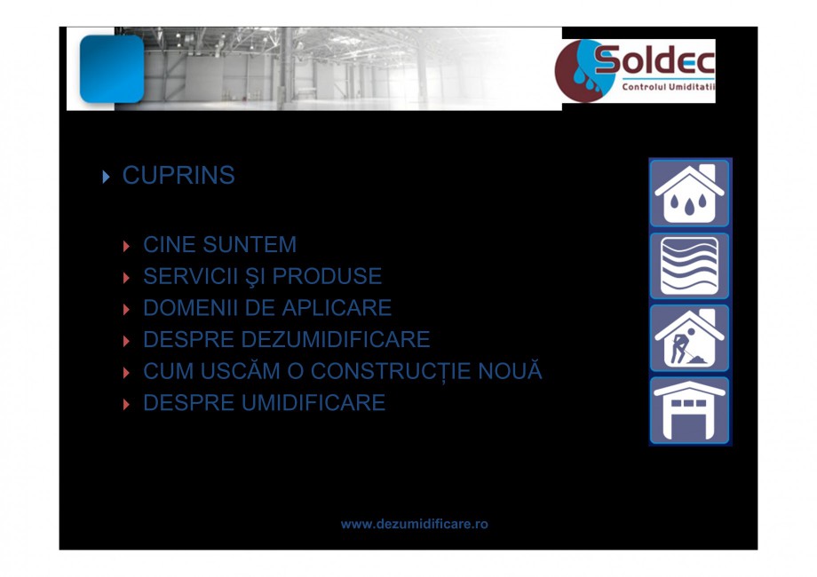 Pagina 3-Prezentare companie SOLDEC
 WOODS AUSTRIA Catalog, brosura Romana  colectată în recipientul...