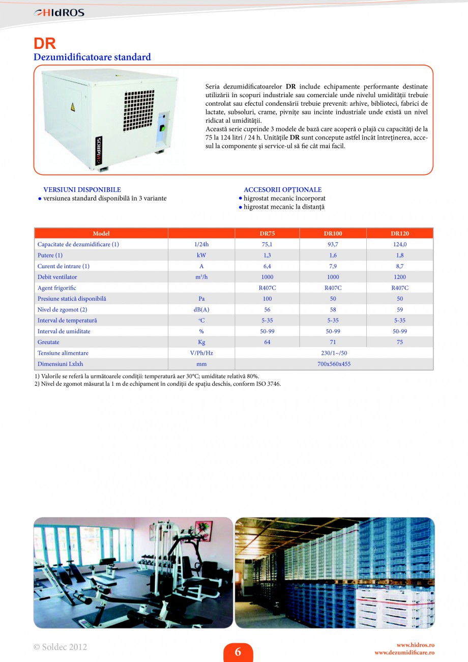Pagina 5-Dezumidificatoare pentru piscine Soldec FH GH, SBA, SHH, SRH Catalog, brosura Romana căzut de...