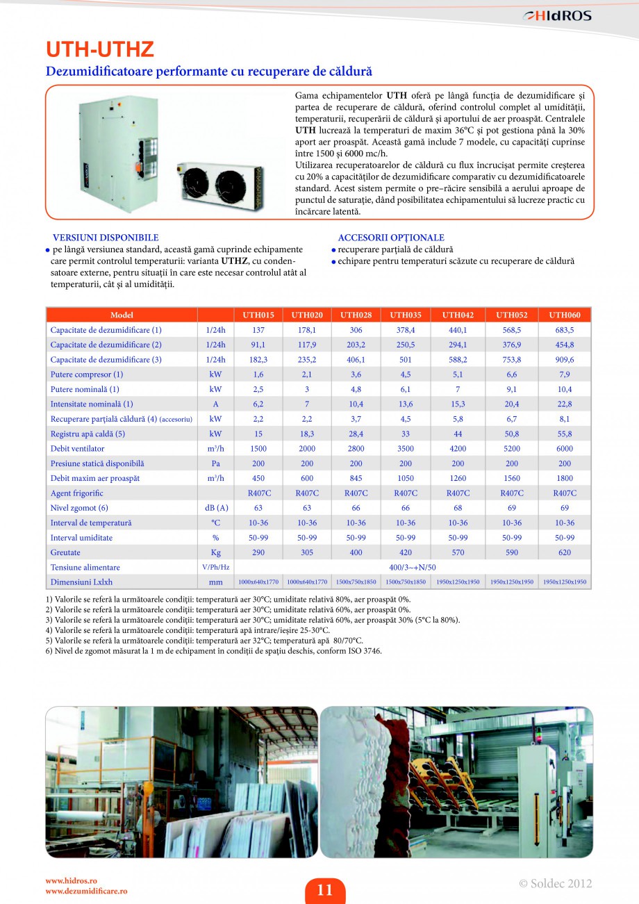 Pagina 11-Dezumidificatoare pentru piscine Soldec FH GH, SBA, SHH, SRH Catalog, brosura Romana e utilizării...
