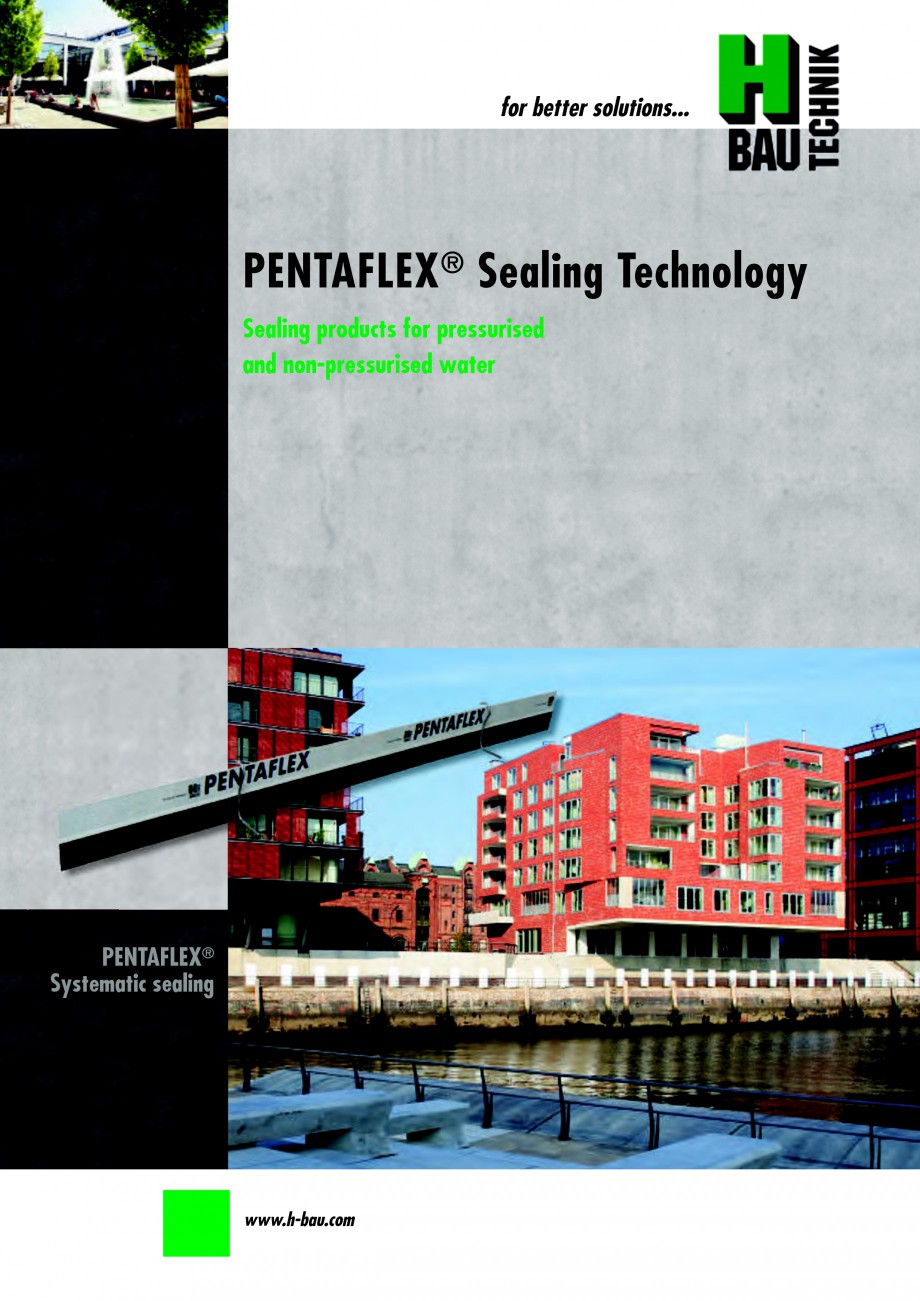 Pagina 1-Hidroizolatie pentru rosturi de turnare H-BAU Technik PENTAFLEX Catalog, brosura Engleza for better ...