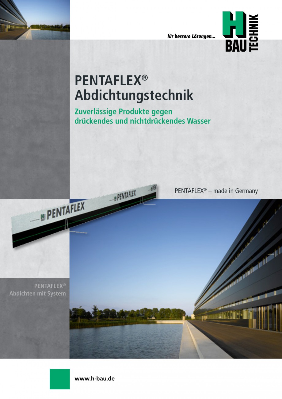 Pagina 1-Hidroizolatie pentru rosturi de turnare H-BAU Technik PENTAFLEX Catalog, brosura Germana PENTAFLEX®...