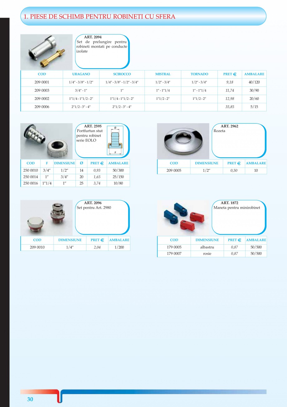 Pagina 8-Robineti pentru instalatii de gaz TIEMME TORNADO, URAGANO Catalog, brosura Romana 2” - 3/4” 1”...