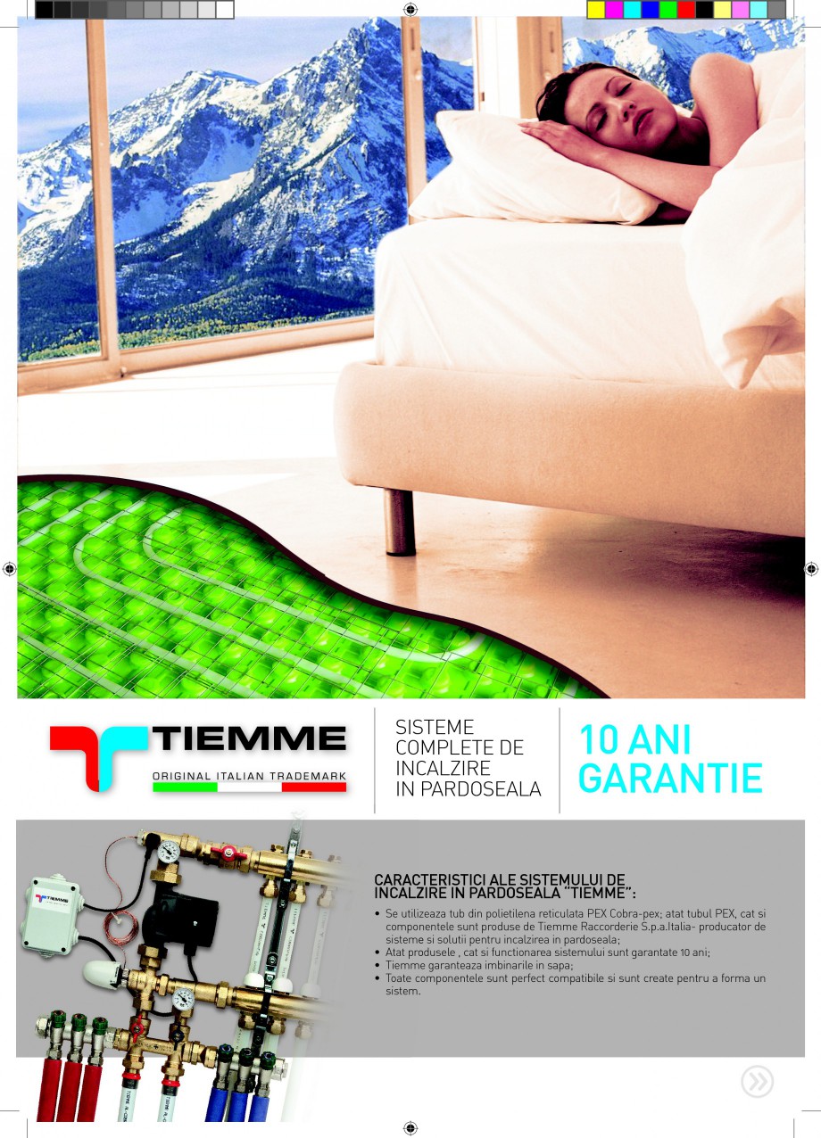 Pagina 1-Caracteristici ale sistemelor de incalzire in pardoseala TIEMME Catalog, brosura Romana SISTEME...
