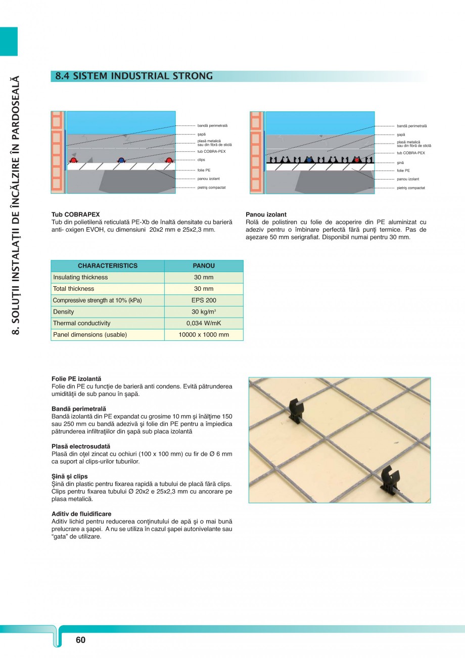 Pagina 1-Sistem industrial de incalzire in pardoseala TIEMME STRONG Fisa tehnica Romana 8. SOLUŢII...