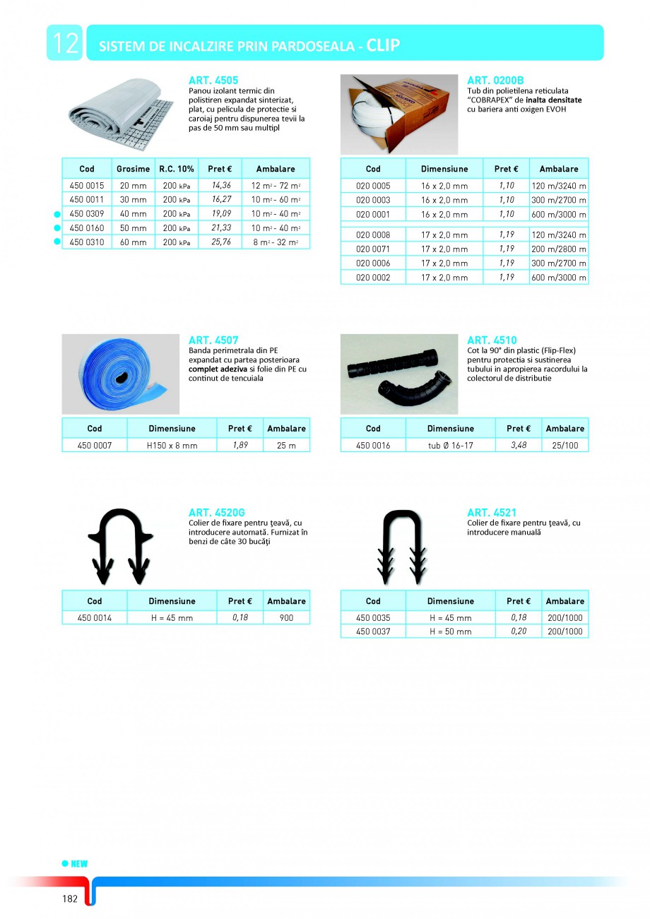 Pagina 8-Sisteme complete de incalzire in pardoseala TIEMME Catalog, brosura Romana iva si folie din PE cu...
