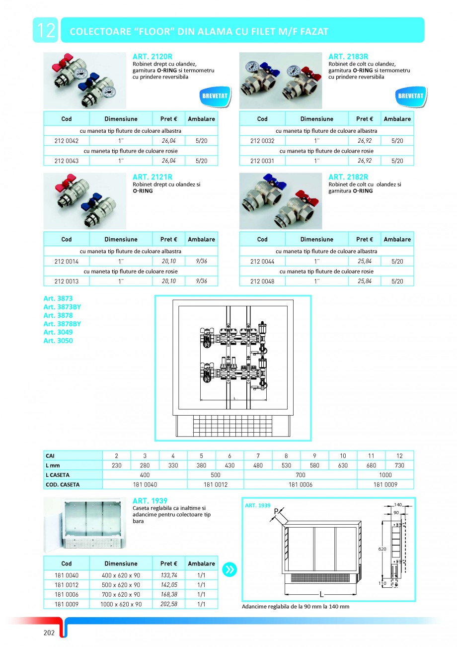 Pagina 28-Sisteme complete de incalzire in pardoseala TIEMME Catalog, brosura Romana uirea capacelor de...