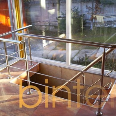 BINTEL Balustrada simpla - Balustrade din inox, otel, sticla si lemn BINTEL