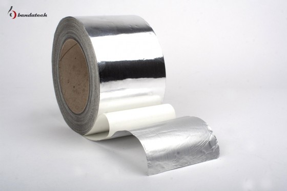 BANDATECH Rola banda adeziva din aluminiu neted - Benzi adezive pentru instalatii de climatizare ventilatie si