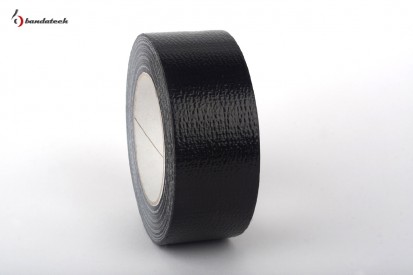 Rola banda adeziva PVC cu insertie textila AMERICAN TAPE - neagru lateral Banda adeziva din PVC