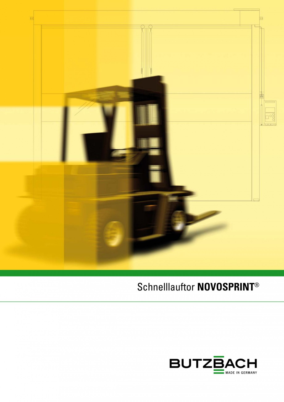 Pagina 1-Porti industriale rapide BUTZBACH Novosprint Syncro Catalog, brosura Germana Schnelllauftor...