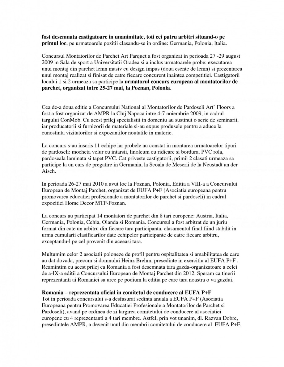 Pagina 2-AMPR - Concursuri, organizare si participare  Catalog, brosura Romana aza capacitatea de organizare,...