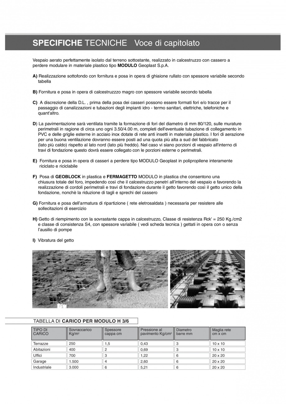 Pagina 5 - Cofraje pierdute pentru realizarea pardoselilor ventilate monolit GEOPLAST MODULO ®...