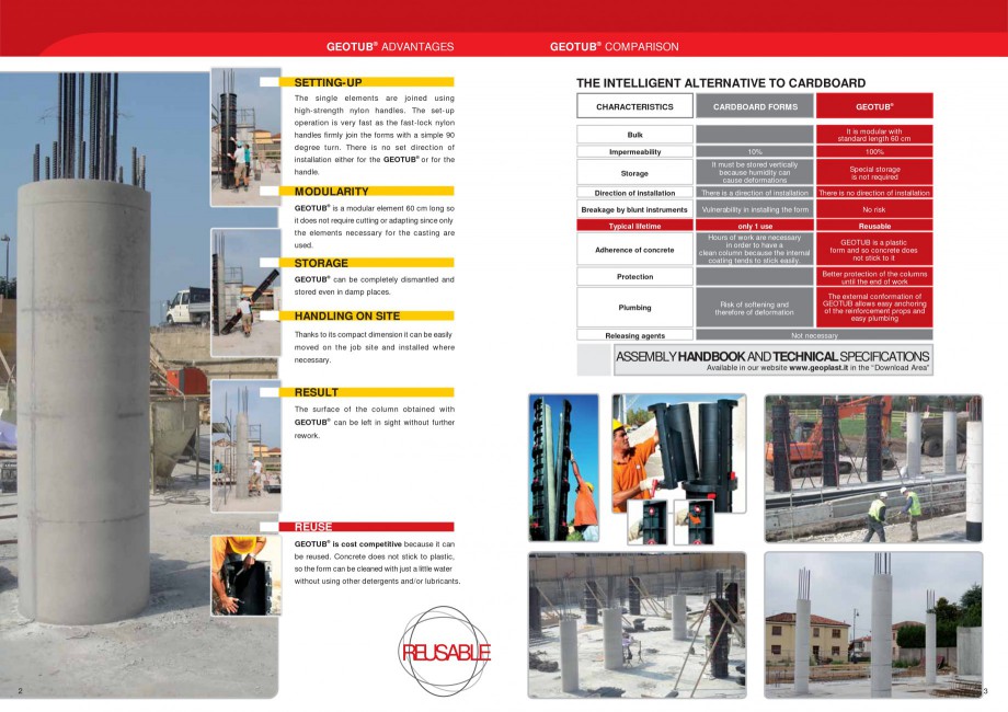 Pagina 2 - Cofraj refolosibil pentru coloane cilindrice GEOPLAST GEOTUB® Catalog, brosura...
