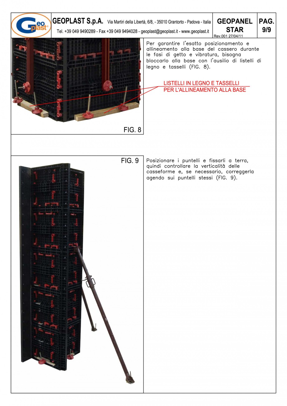 Pagina 10 - Panou refolosibil de cofraj modular GEOPLAST GEOPANEL® STAR Instructiuni montaj,...