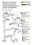 Sistem de tevi pentru instalatii centrale de aspirat praf umed-uscat DRAINVAC