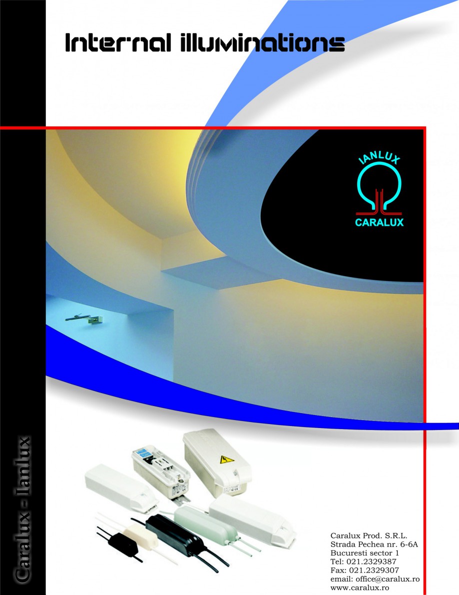 Pagina 1-Iluminarea interioare - Neon Light   CARALUX Catalog, brosura Engleza Internal illuminations

NLUX...