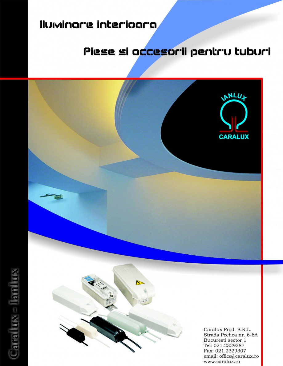 Pagina 1-Iluminarea interioare - Neon Light CARALUX Catalog, brosura Romana Iluminare interioara Piese si...