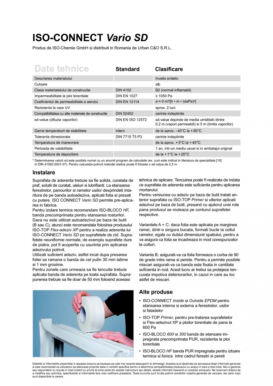 Pagina 2-Folie speciala pentru izolarea rosturilor, cu proprietati de reglare a umiditatii ISO Chemie...