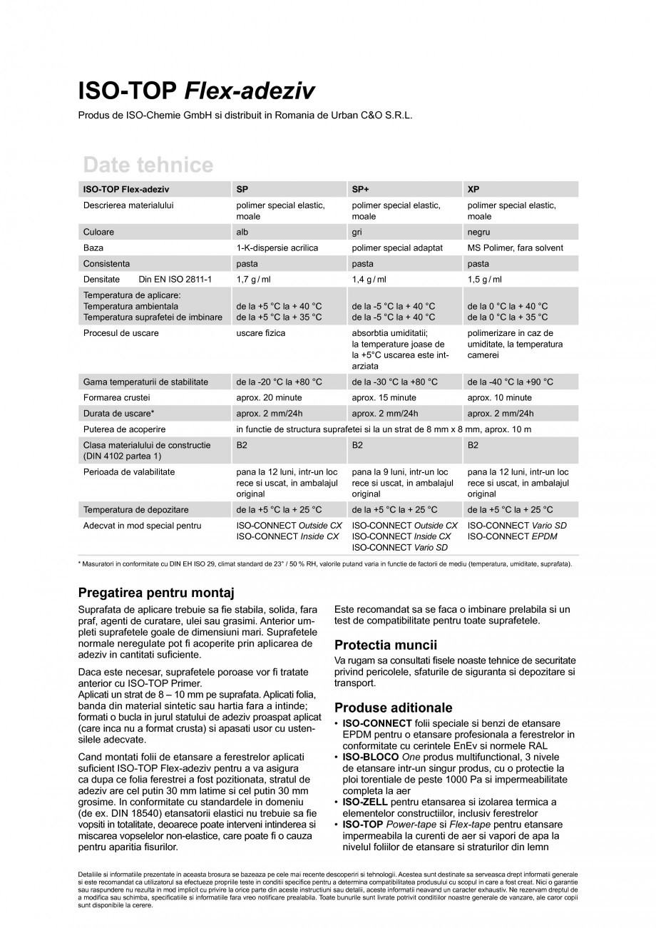 Pagina 2-Adezivi de inalta calitate, etansatori si adezivi plasto-elastici ISO Chemie ISO-TOP Flex-adeziv...