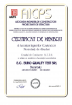 Certificat de membru al Asociatiei Inginerilor Constructori Proiectanti de Structuri EURO QUALITY TEST