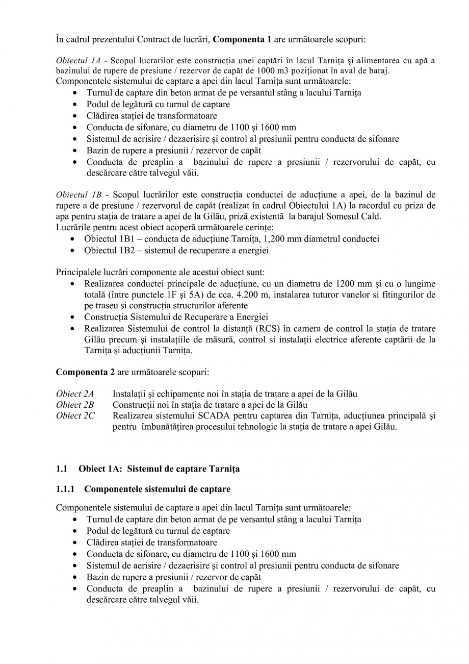 Pagina 2-Proiect Hidrotehnic Complex - Prezentare ISPA Tarnita PIF 2009  Lucrari, proiecte Romana  în cadrul...