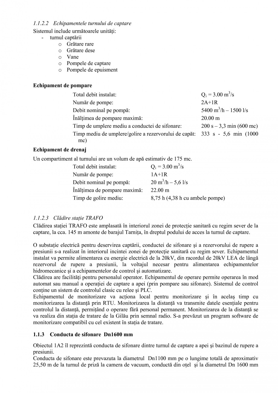 Pagina 4 - Proiect Hidrotehnic Complex - Prezentare ISPA Tarnita PIF 2009  Lucrari, proiecte Romana ...