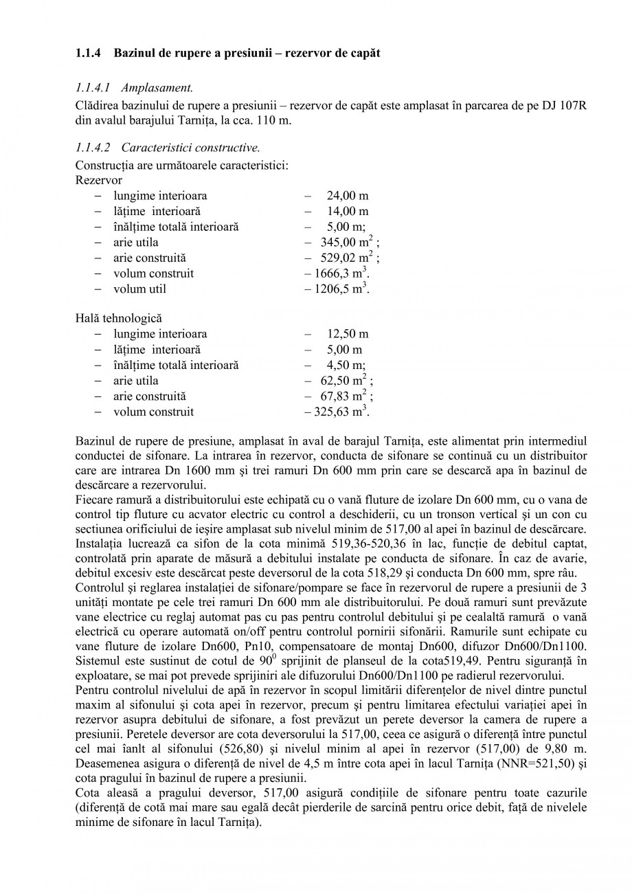 Pagina 6-Proiect Hidrotehnic Complex - Prezentare ISPA Tarnita PIF 2009  Lucrari, proiecte Romana istemului...