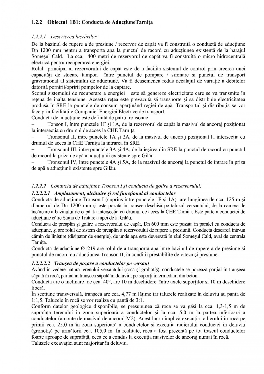 Pagina 10 - Proiect Hidrotehnic Complex - Prezentare ISPA Tarnita PIF 2009  Lucrari, proiecte Romana...