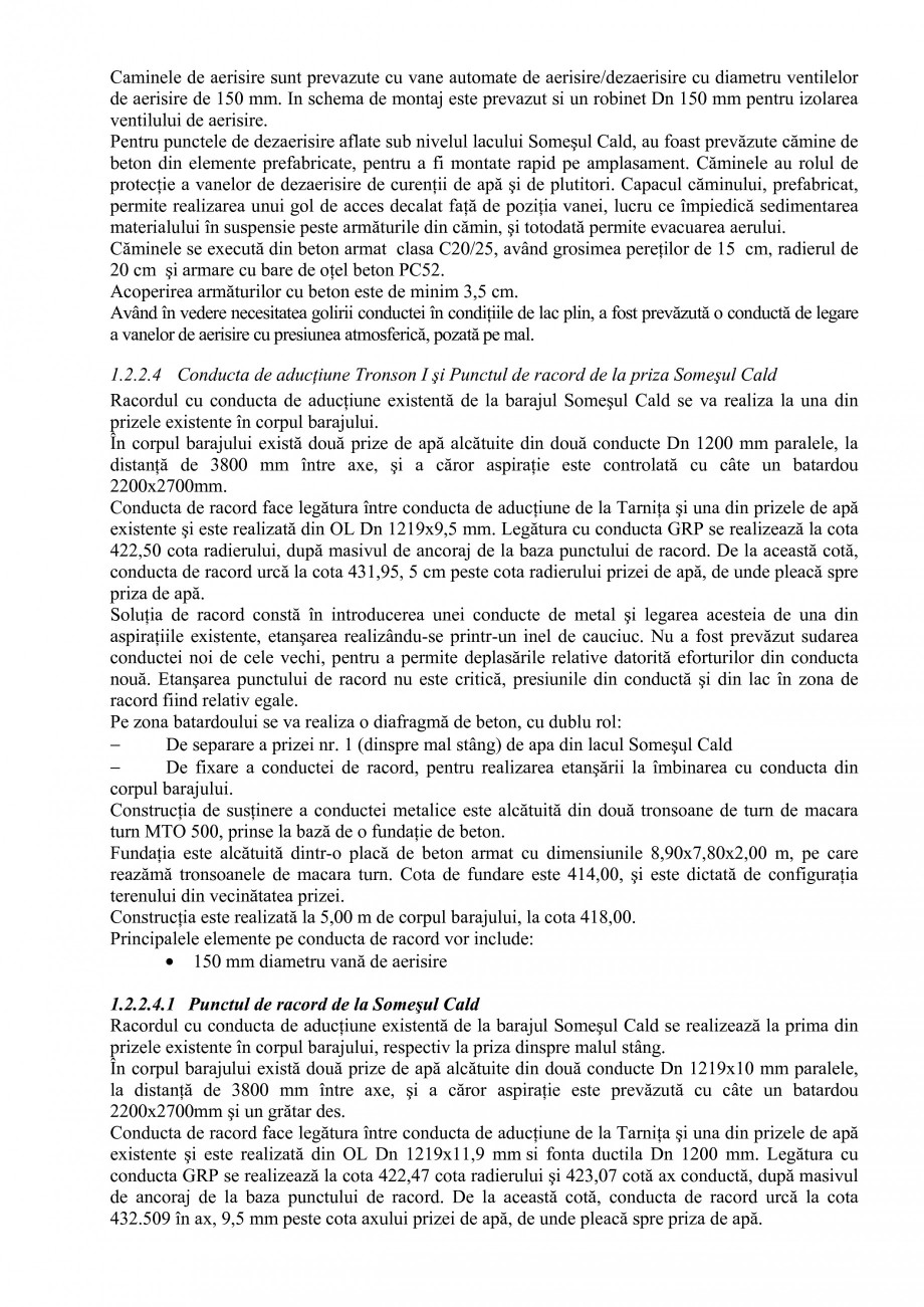 Pagina 15-Proiect Hidrotehnic Complex - Prezentare ISPA Tarnita PIF 2009  Lucrari, proiecte Romana  de racord ...