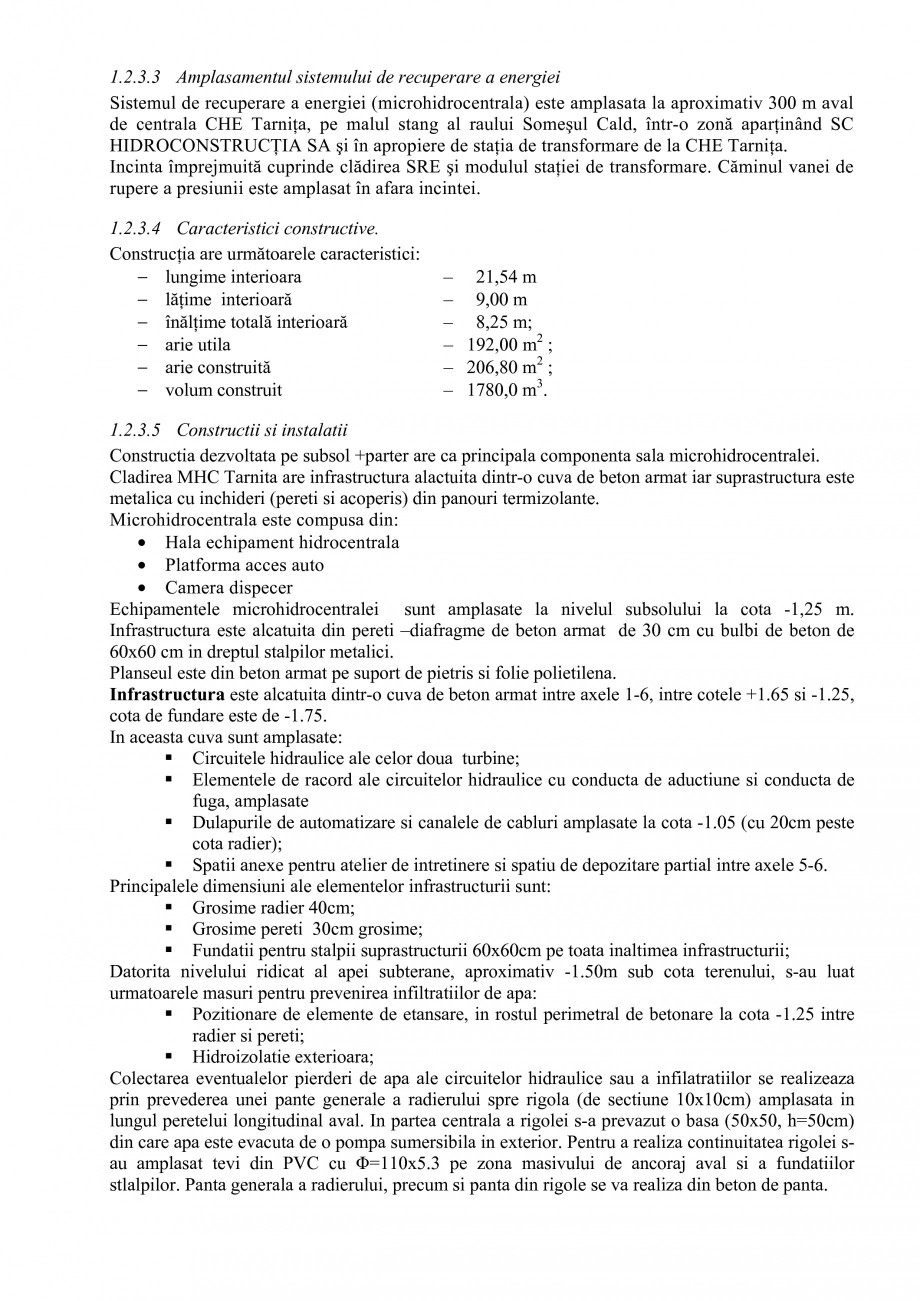 Pagina 22-Proiect Hidrotehnic Complex - Prezentare ISPA Tarnita PIF 2009  Lucrari, proiecte Romana nomenului...