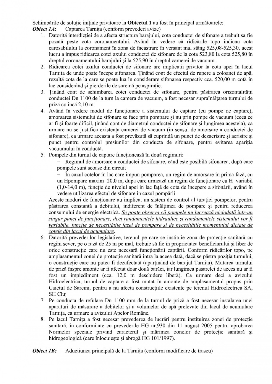 Pagina 25-Proiect Hidrotehnic Complex - Prezentare ISPA Tarnita PIF 2009  Lucrari, proiecte Romana t...