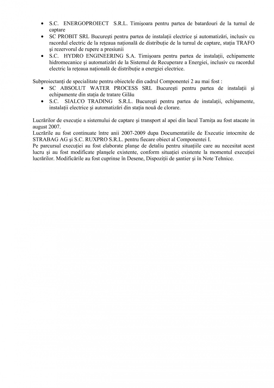 Pagina 27-Proiect Hidrotehnic Complex - Prezentare ISPA Tarnita PIF 2009  Lucrari, proiecte Romana  care...