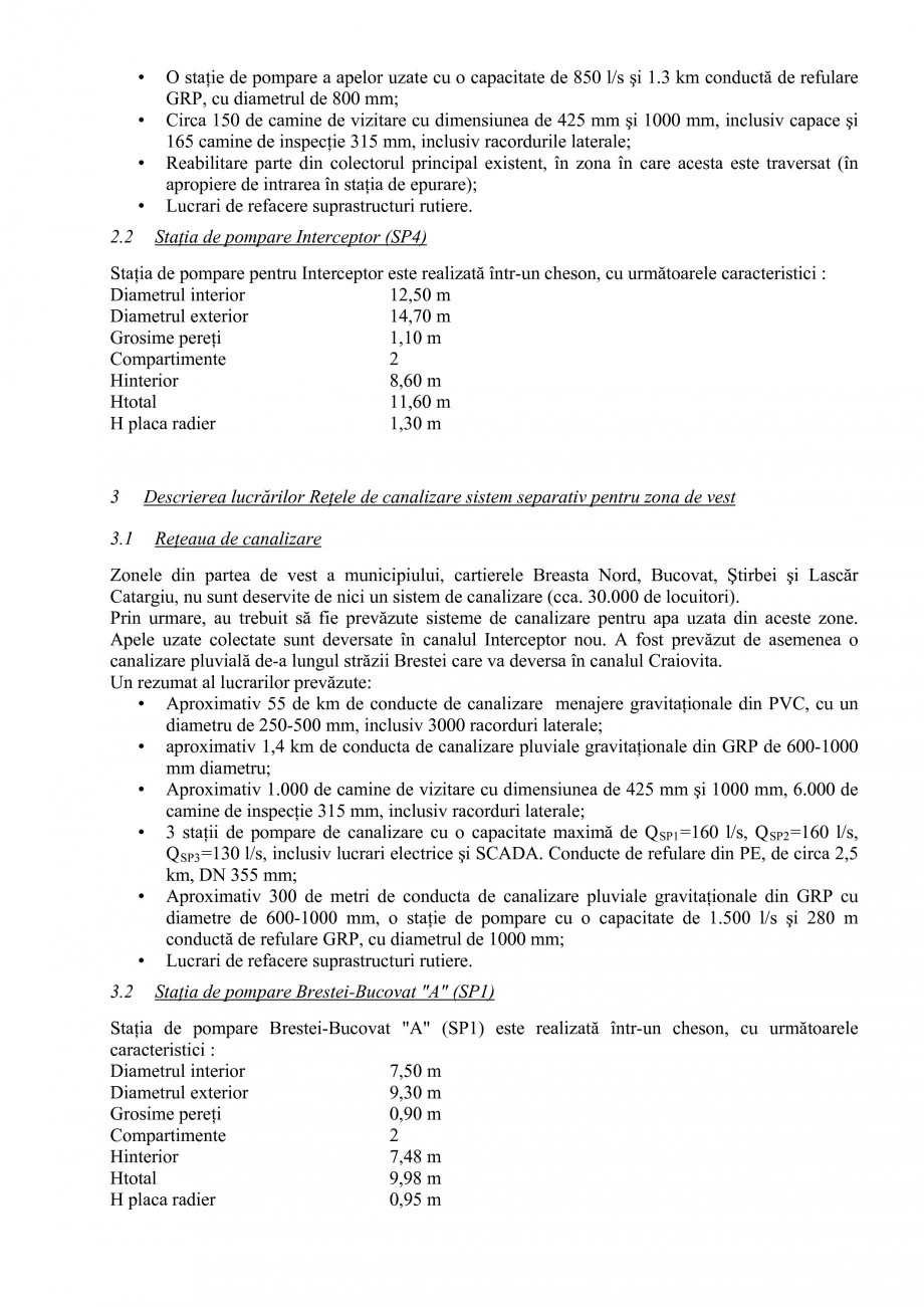 Pagina 3-Alimentare cu apa si canalizare - Prezentare ISPA Craiova PIF 2009  Lucrari, proiecte Romana l...