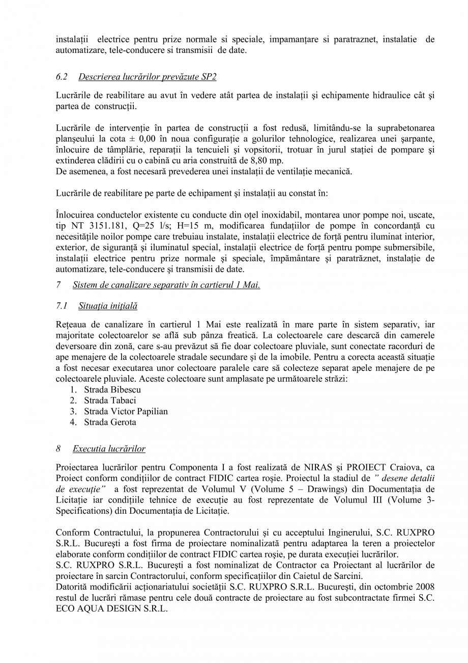 Pagina 7-Alimentare cu apa si canalizare - Prezentare ISPA Craiova PIF 2009  Lucrari, proiecte Romana m;...